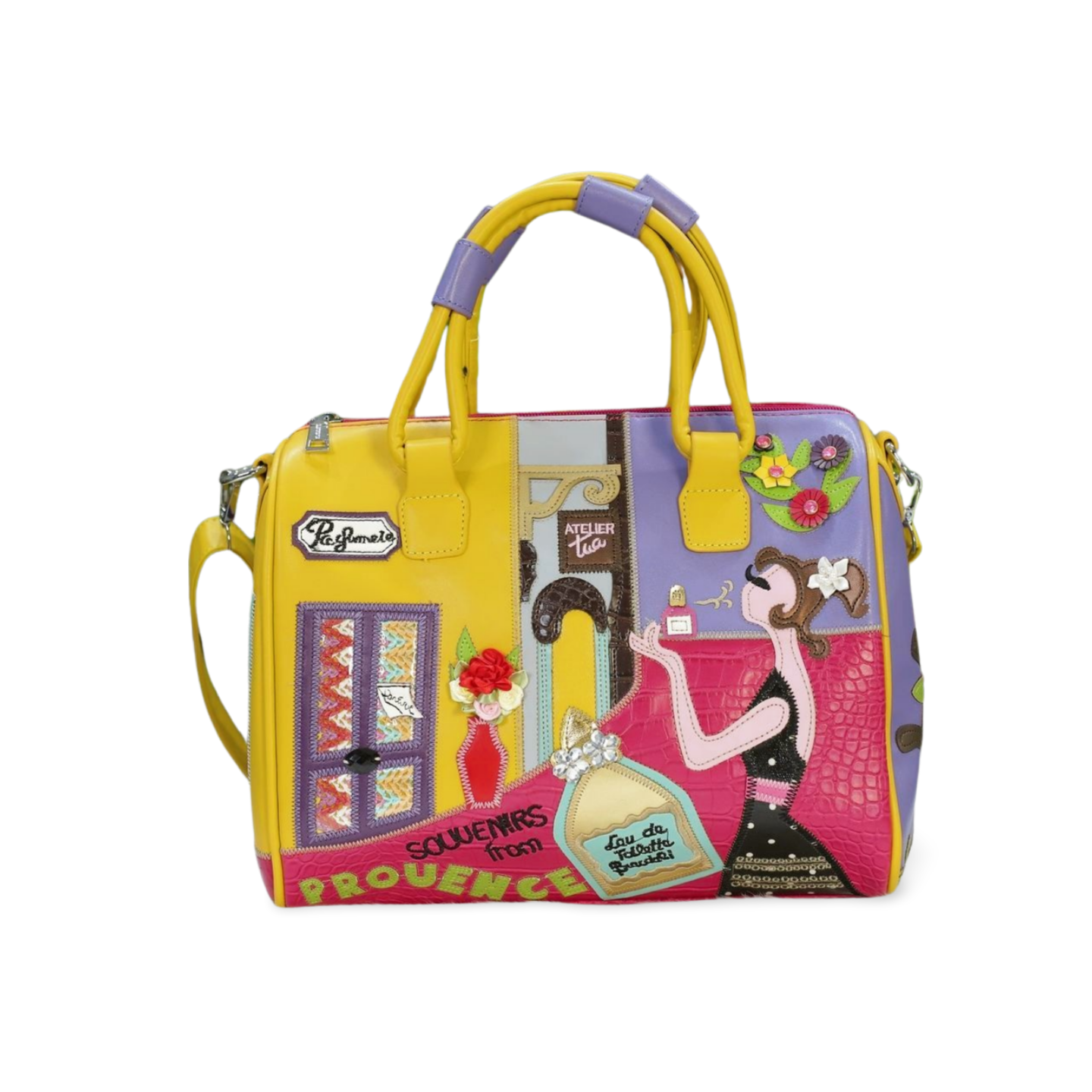 Yellow France Inspired Embroidered Doctor’s Bag