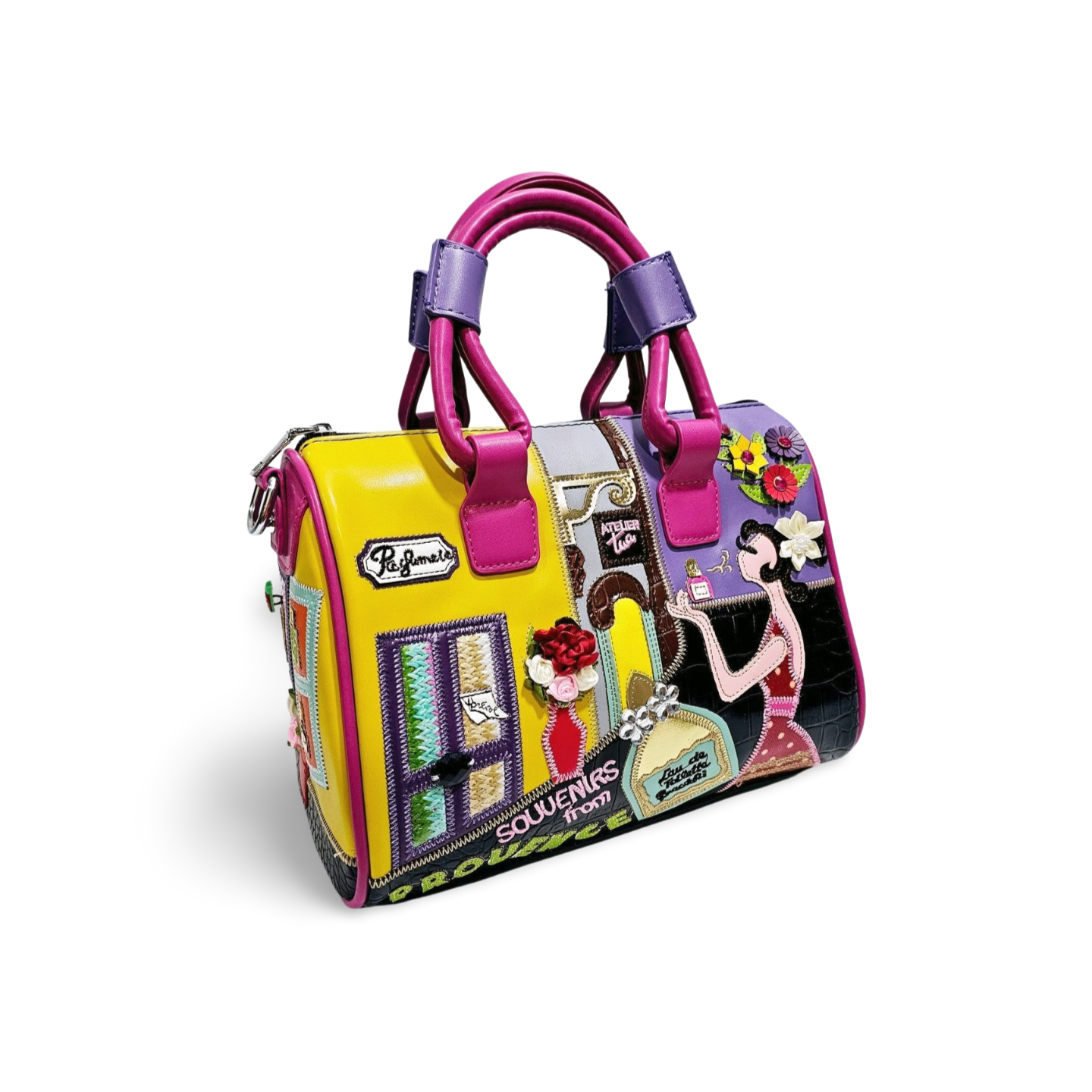 Pink France Inspired Embroidered Doctor’s Bag