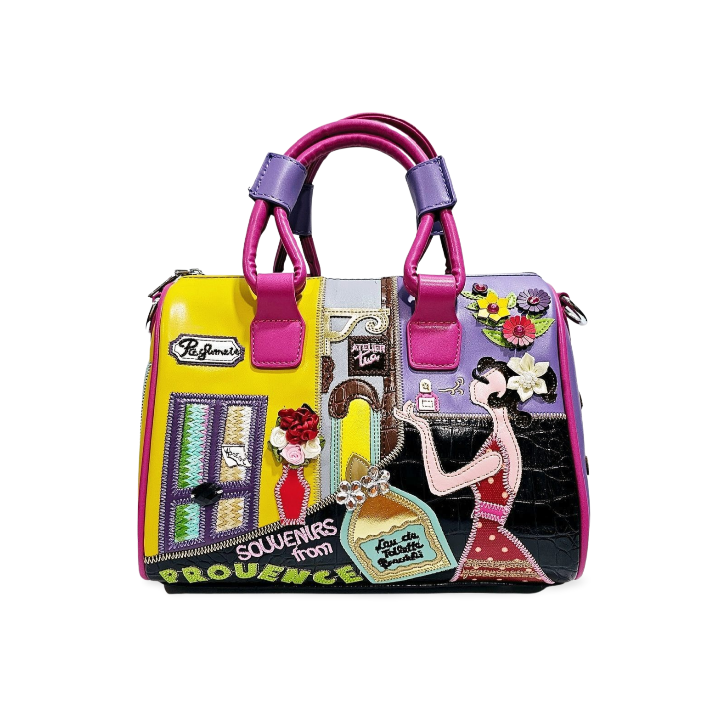 Pink France Inspired Embroidered Doctor’s Bag