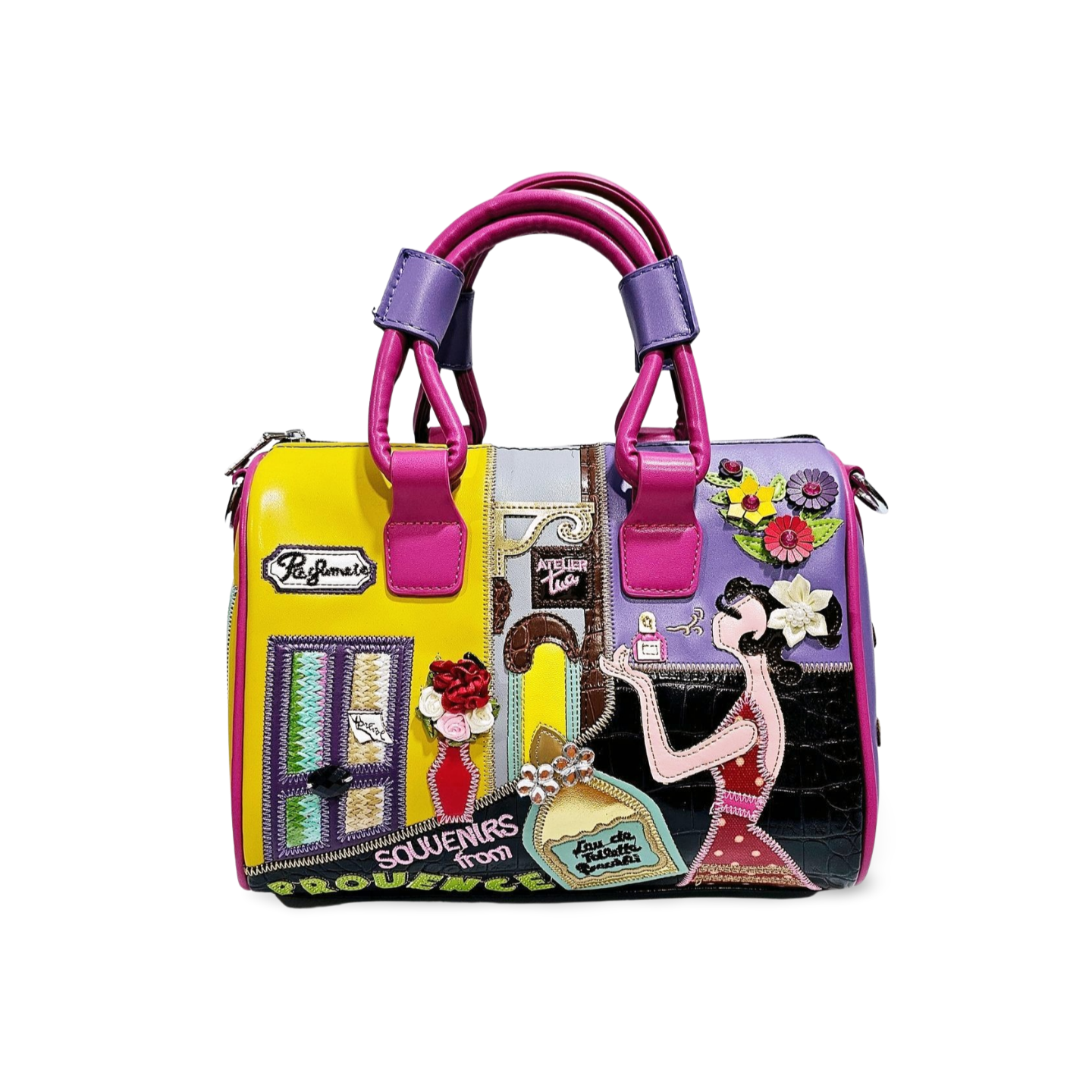 Pink France Inspired Embroidered Doctor’s Bag