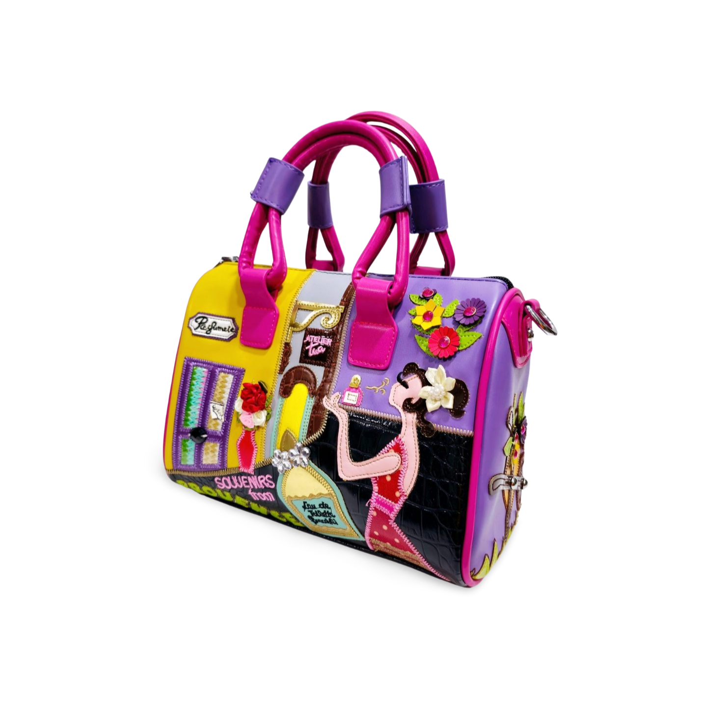 Pink France Inspired Embroidered Doctor’s Bag